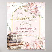 Poster Blush Pink Peony Storybook Theme Bridal Shower (Devant)