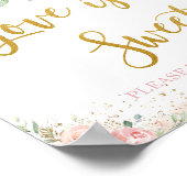 Poster Blush Rose Chic Floral L'amour est doux Prenez une (Coin)