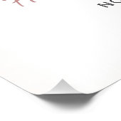 Poster Blush rose et or Floral 90e anniversaire Bienvenue (Coin)