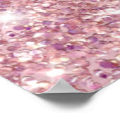 Poster Blush Rose Gold Glittery Foil Anniversaire Bienven (Coin)