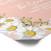 Poster Blush Rose & White Daisies Signature Boissons (Coin)