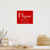 Poster Blysse Origine Anglaise Avec Signification En Roug (Cuisine)