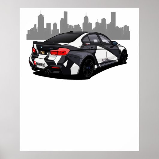 POSTER BMW M3 F80 (Devant)