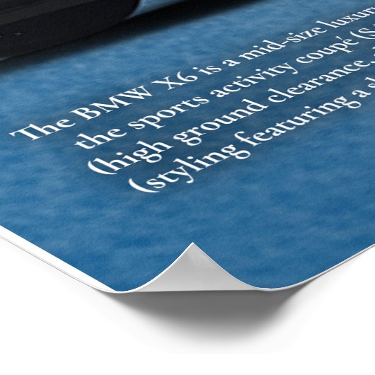 POSTER BMW X6 (Coin)