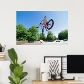 Poster BMX Bike Stunt queue whip (Bureau à domicile)