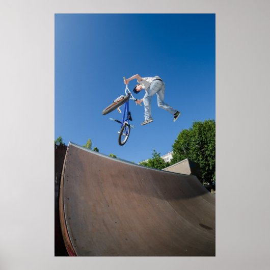 Poster BMX Bike Stunt queue whip (Devant)