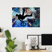 Poster BMX dans un tunnel de gravité (Bureau à domicile)