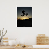Poster BMX freestyler cascade saut (Cuisine)