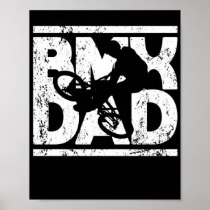 Poster BMX papa vélo rider sport extrême père jour