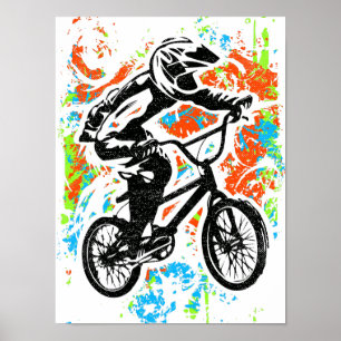Poster Bmx - Poster Bmx Coloré Imprimer