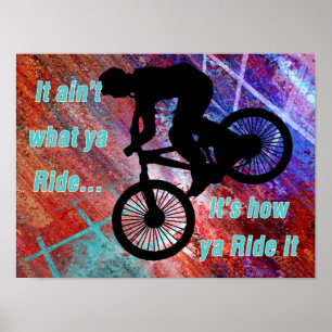 Poster BMX sur le risque grunge rouillé comment vous le
