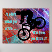 Poster BMX sur le terrain rouillé Risque Comment Ya le pi (Devant)