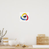 Poster BMX Tricolor Emblem (Cuisine)