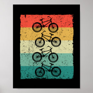 Poster BMX vintage bike cycling road bikes