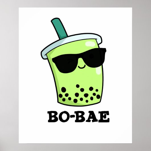 Poster Bo-bae Funny Boba Tea Pun (Devant)