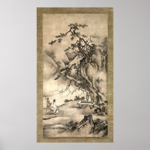 Poster Bo Ya joue au qin alors que Zhong Ziqi écoute