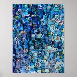 Poster Board Game Components Collage