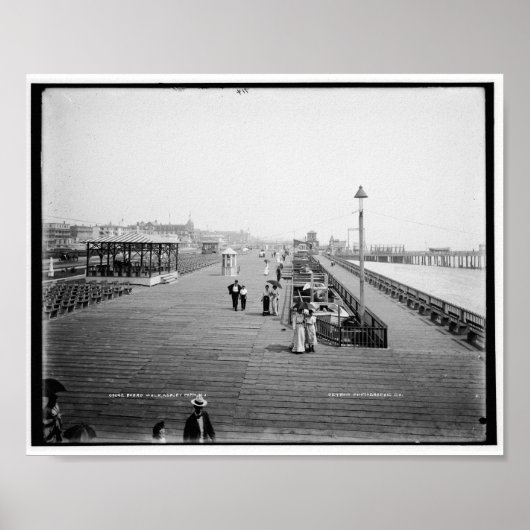 Poster Board Walk, Asbury Park, New Jersey Vintage (Devant)