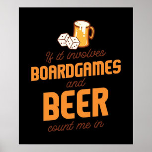 Poster Boardgames and Beer