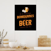 Poster Boardgames et Beer (Cuisine)