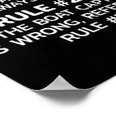 Poster Boat Captain Rules Funny Boating  (Coin)
