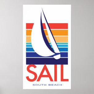 Poster Boat Color Carré_SAIL South Beach
