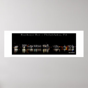 Poster Boathouse Row photo art poster, Philadelphie, PA
