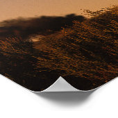 Poster Bob Langrish | Arabe debout Au Coucher Du Soleil (Coin)