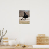 Poster Bob Langrish | Cheval Andalou Noir Courir (Cuisine)