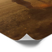 Poster Bob Langrish | Pâturage arabe au coucher du soleil (Coin)