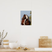 Poster Bob Langrish Tobiano Paint Horse Stallion tête (Cuisine)