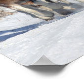 Poster Bob Langrish | Troupeau De Clydesdales En Neige (Coin)