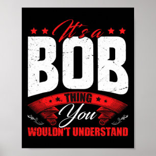 Poster Bob Nom Anniversaire Personnalisé Fun Noël