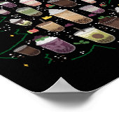 Poster Boba Buble Thé Arbre de Noël (Coin)