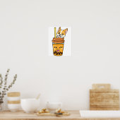 Poster Boba Tapioca Pearls Bubble Milk Tea Drink (Cuisine)
