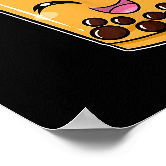 Poster Boba Tapioca Perles Bubble Lait Thé Boire Corgi (Coin)