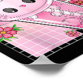 Poster Boba Thé Chat Bubble Thé Kawaii Anime Japonaise Fi (Coin)