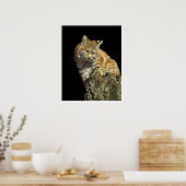 Poster Bobcat assis sur un rocher de Junglewalk.com (Cuisine)