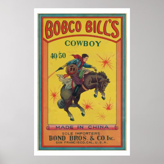 Poster Bobco Bill's (Pirateur Chinois Vintage) (Devant)