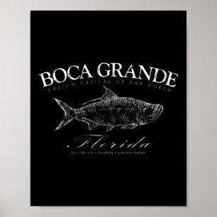Poster Boca Grande Capitale de Tarpon du Monde Gasparilla