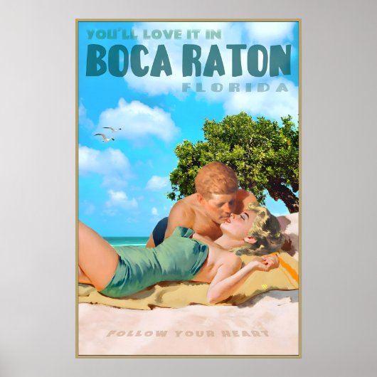Poster Boca Raton Floride Marilyn Monroe John Kennedy (Devant)