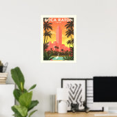 Poster Boca Raton Floride vintage (Bureau à domicile)