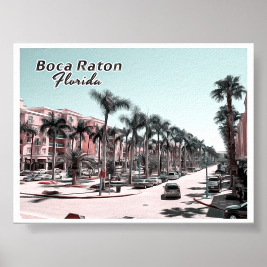 POSTER BOCA RATON - PALM BEACH FLORIDA (Devant)