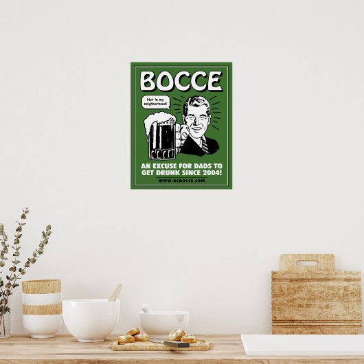 Poster Bocce Dads - Vert (Cuisine)