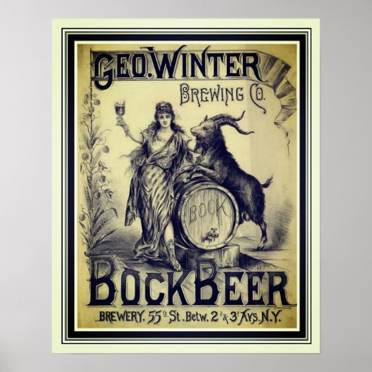  Poster Bock Beer 16 x 20 (Voorkant)
