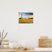 Poster Bodie Lighthouse Outer Banks North Carolina Art (Cuisine)