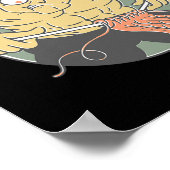 Poster Bodybuilder Homme Tricot Bodybuilding Cartographie (Coin)