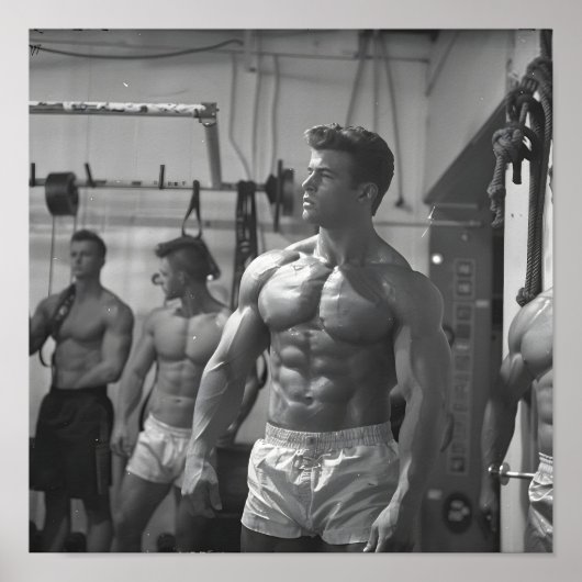 Poster Bodybuilder vintage 2 (Devant)