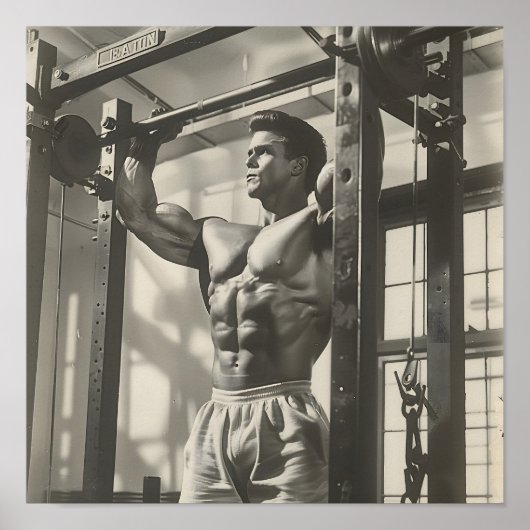 Poster Bodybuilder vintage 3 (Devant)