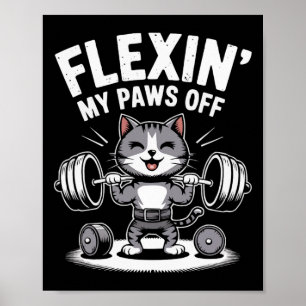 Poster Bodybuilding Chat Propriétaire Fitness Workout Gym